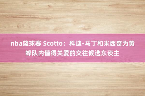 nba篮球赛 Scotto：科迪-马丁和米西奇为黄蜂队内值得关爱的交往候选东谈主